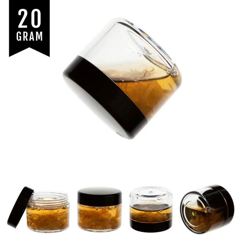 ZEJIA 20 Gram Plastic Cosmetic Jars with Lids, 20 Pieces Small Cosmetic Containers, Travel Size Sample Containers, Round Travel Jars for Lotions, Powder, Makeup, Beauty Products, Slime (20ML/0.7 oz) - Image 3